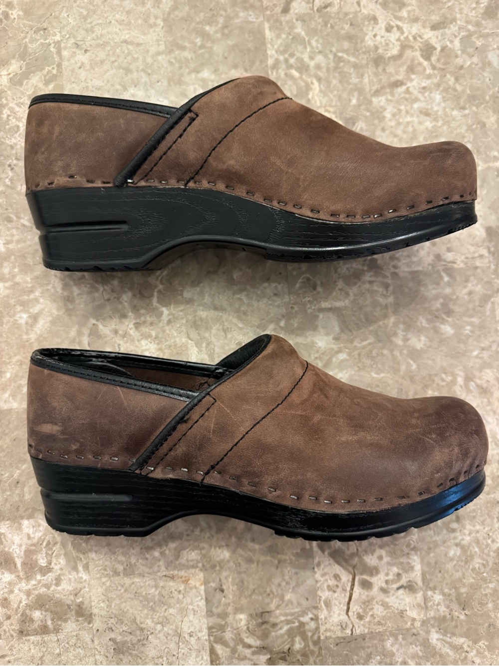 Björndal Ally Brown Leather Clogs Women's Size 9 - Picture 2 of 11